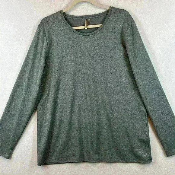 Banana Republic Top / Signature Tee Women’s XL Metallic Gray - Picture 1 of 7